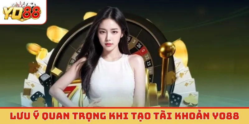 Lưu ý quan trọng khi tạo tài khoản Yo88